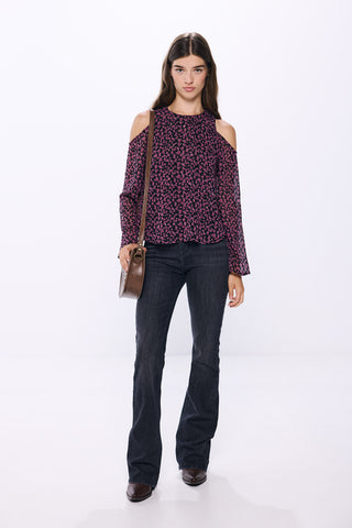 Blusa de Gasa con Estampado Floral