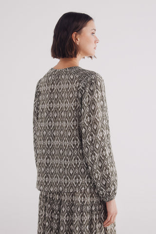 Blusa Manga Larga con Estampado