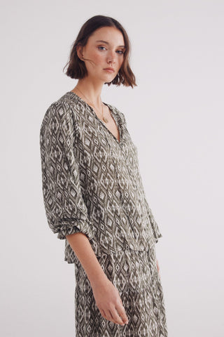 Blusa Manga Larga con Estampado