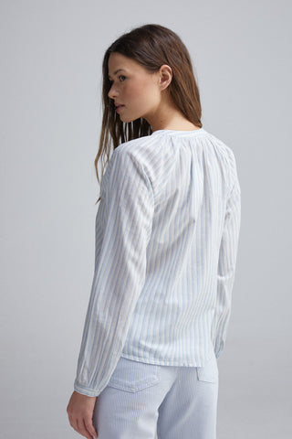 Blusa Cuello Mao con Volumen