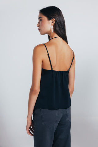 Camiseta de Tirantes con Tejido Satinado