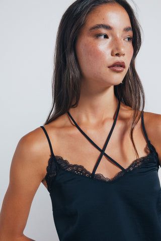 Camiseta de Tirantes con Tejido Satinado