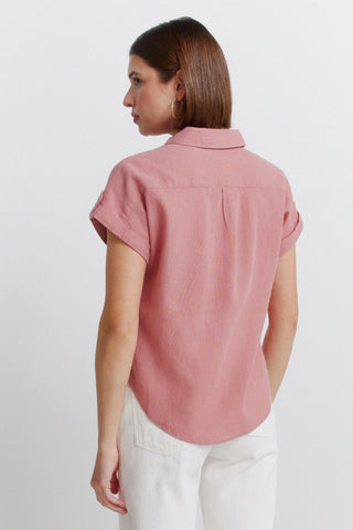 Camisa Manga Corta con Bolsillo de Algodón