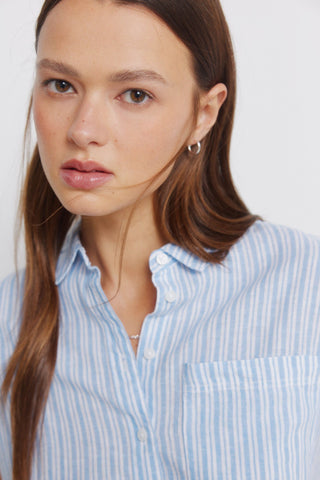 Camisa Manga Corta con Bolsillo de Algodón