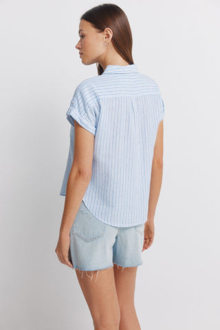 Camisa Manga Corta con Bolsillo de Algodón