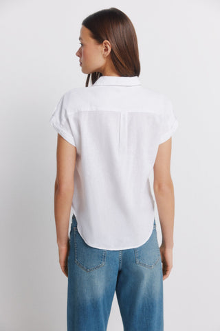 Camisa Manga Corta con Bolsillo de Algodón