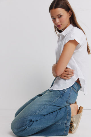 Camisa Manga Corta con Bolsillo de Algodón