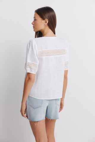 Camisa Manga Corta con Detalle Botones