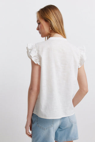 Seleeve Flounce Blouse.