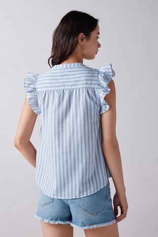 Blusa Manga con Volante y Encaje