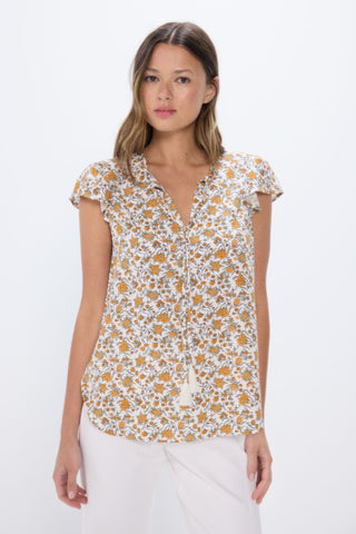 Blusa Manga Corta con Detalle de Borla