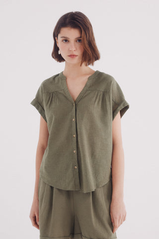 Camisa Cuello Mao de Lino