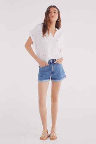 Blusa Manga Corta con Estampado