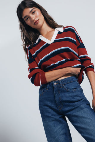 Jeans Wide Leg Talle Alto con Bolsillos