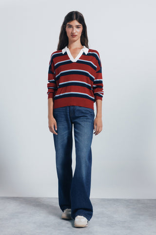 Jeans Wide Leg Talle Alto con Bolsillos