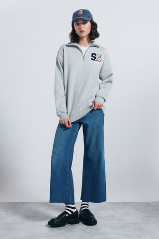 Jeans Wide Leg Talle Alto con Bolsillos
