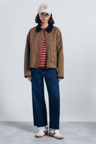 Jeans Wide Leg Talle Alto con Bolsillos