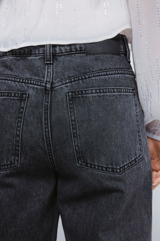 Jeans Wide Leg con Detalle Tachuelas