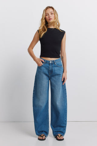 Balloon Wide Denim Jeans.