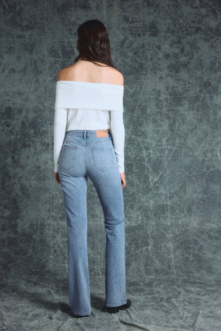 Jeans Talle Alto con Bolsillos