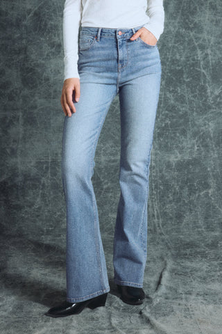 Jeans Talle Alto con Bolsillos