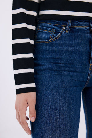 Jeans Talle Alto con Bolsillos