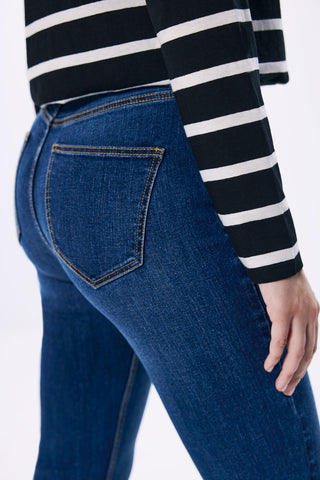 Jeans Talle Alto con Bolsillos