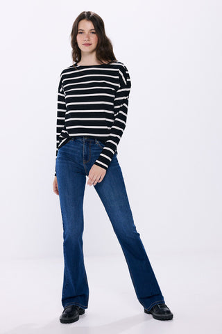 Jeans Talle Alto con Bolsillos