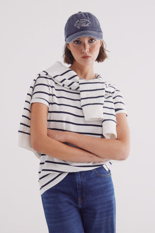 Jeans Culotte Talle Alto con Bolsillos