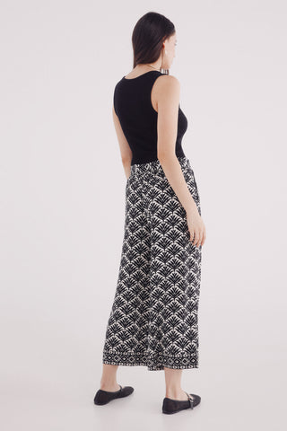 Pantalón Ancho con Cintura Elástica Estampado