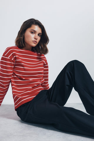 Pantalón con Cintura Elástica Talle Medio