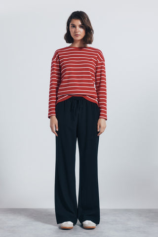 Pantalón con Cintura Elástica Talle Medio