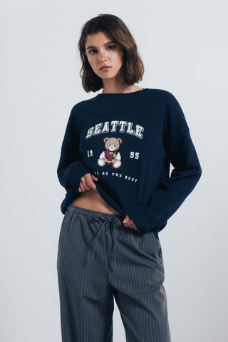 Pantalón con Cintura Elástica Estampado Rayas