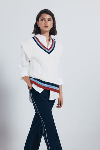 Pantalón con Cintura Elástica y Detalle Raya