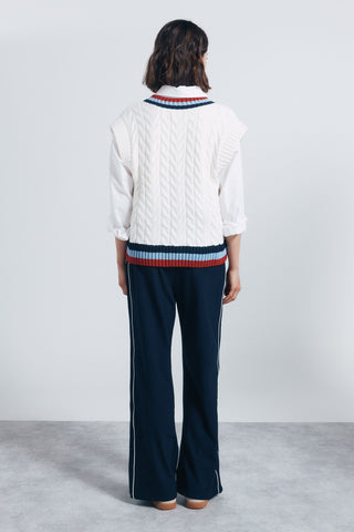 Pantalón con Cintura Elástica y Detalle Raya