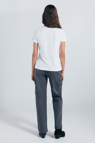Pantalón Cargo Talle Medio con Bolsillos
