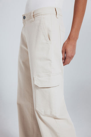 Pantalón Cargo Talle Medio con Bolsillos
