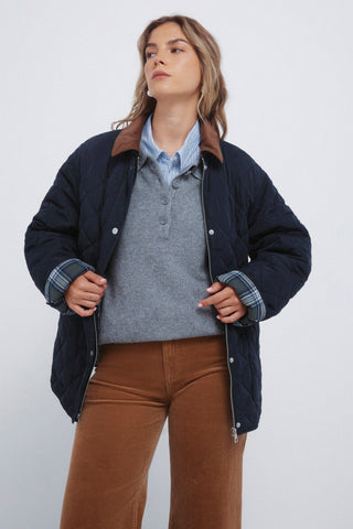 Pantalón Talle Alto con Bolsillos de Pana