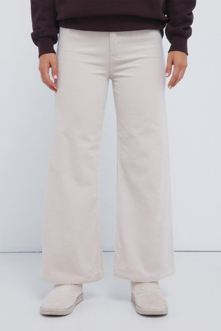 Pantalón Talle Alto con Bolsillos de Pana