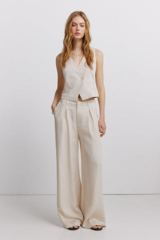 Wide-Leg Suit Trousers.