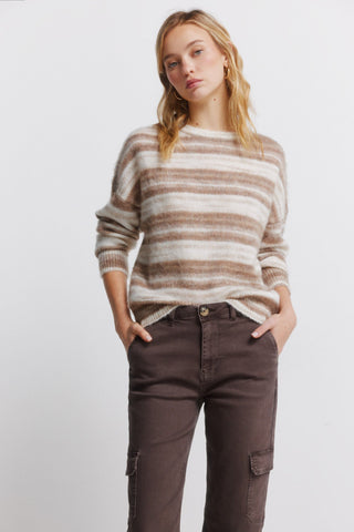 Pantalón Cargo Talle Medio con Bolsillos