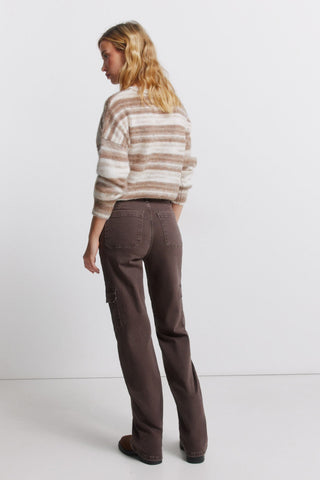 Pantalón Cargo Talle Medio con Bolsillos