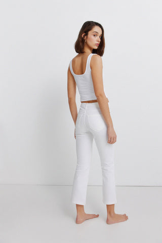 6.T.B.Sarga Kick Flare Blanco.