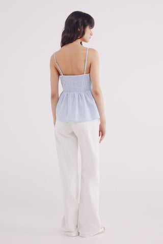Jeans Wide Leg Talle Medio con Bolsillos