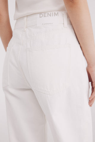 Jeans Wide Leg Talle Medio con Bolsillos
