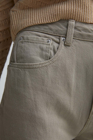 Jeans Wide Leg Talle Medio con Bolsillos