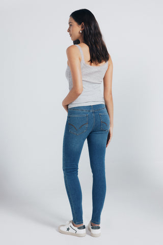 Jeans Skinny Talle Alto con Bolsillos