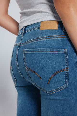 Jeans Skinny Talle Alto con Bolsillos