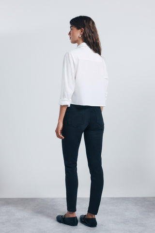 Jeans Push Up Talle Alto con Bolsillos