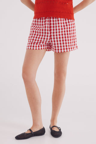 Short Talle Medio con Cuadros Vichy